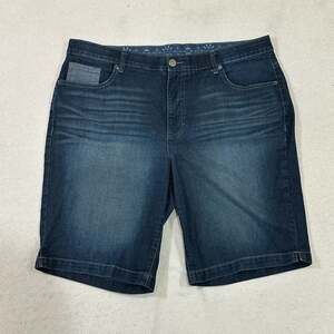 Faded Glory Women's Medium Wash Denim Bermuda Shorts Size 18W